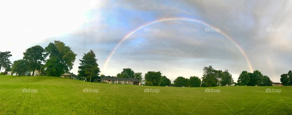 Rainbow in the sky in Indiana 