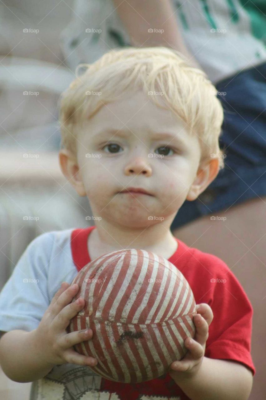 Child playing. cute child playing With ball