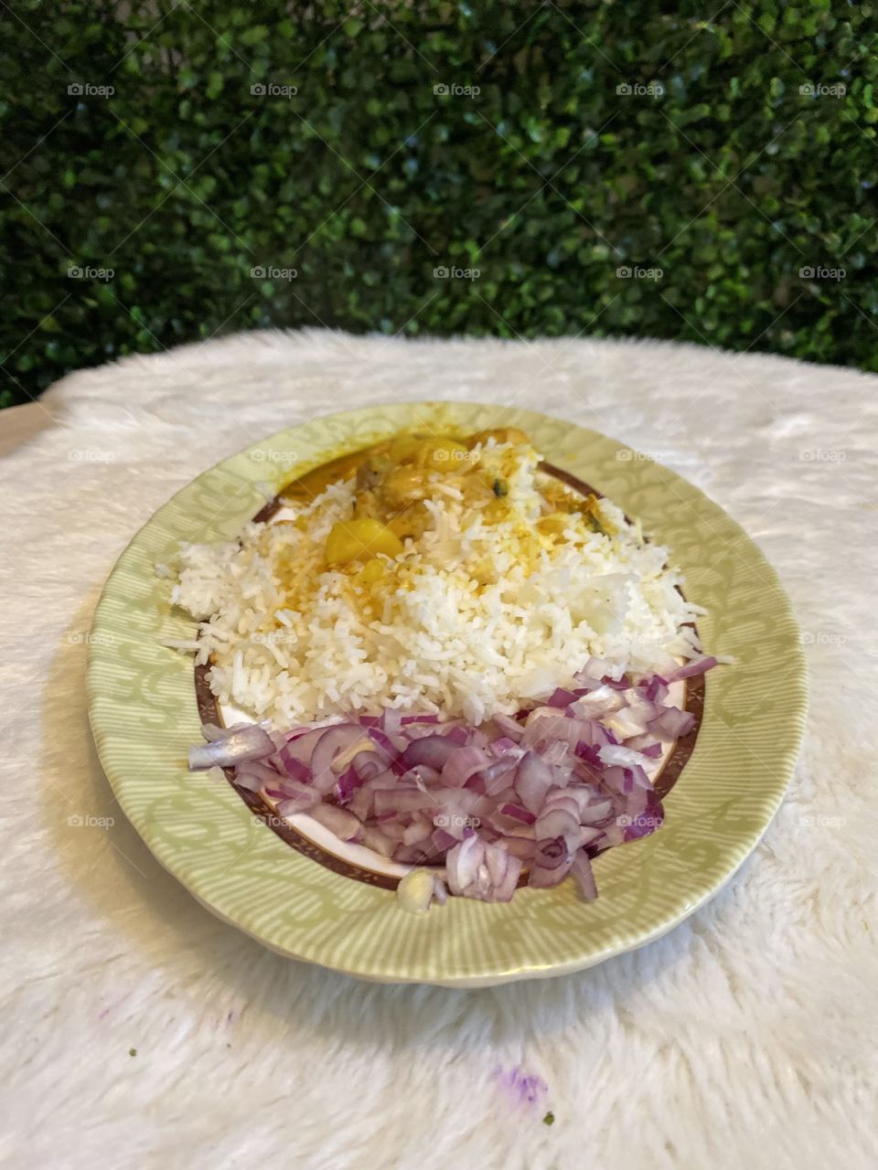 Delicious dinner raic with Edam vegetables and onion 🥔🧅