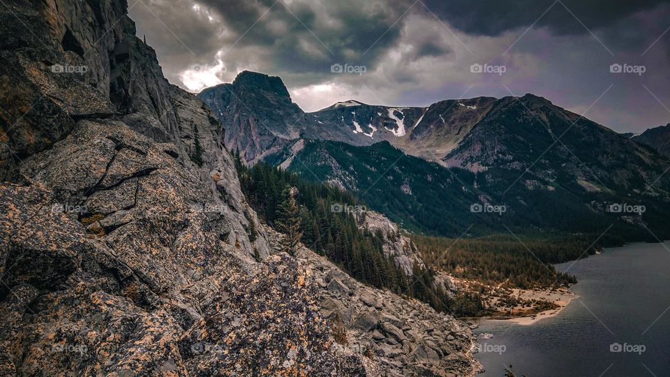 Mountain range closeup