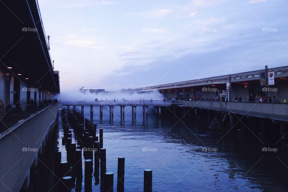 Foggy bridge