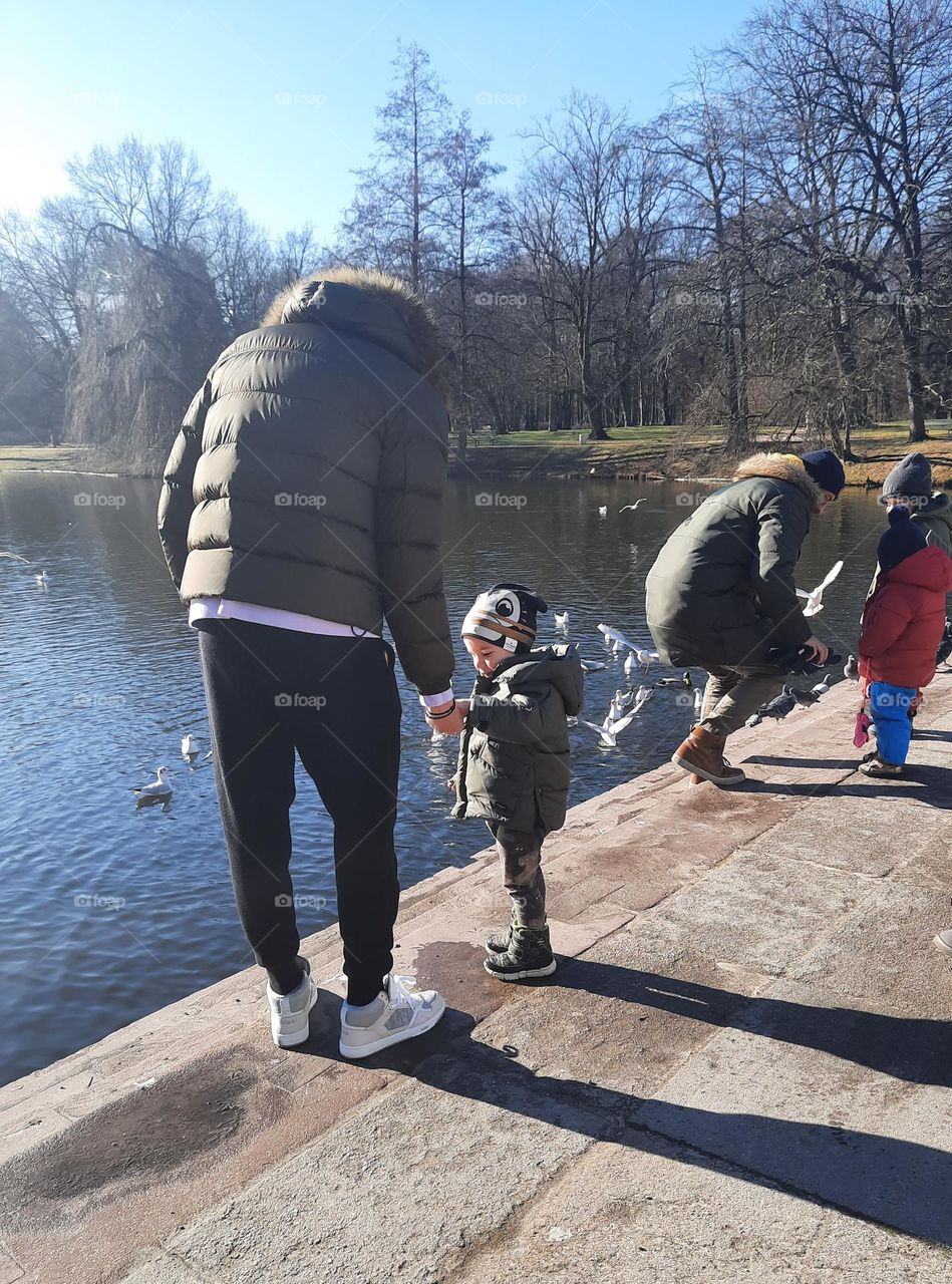 caring for children in park