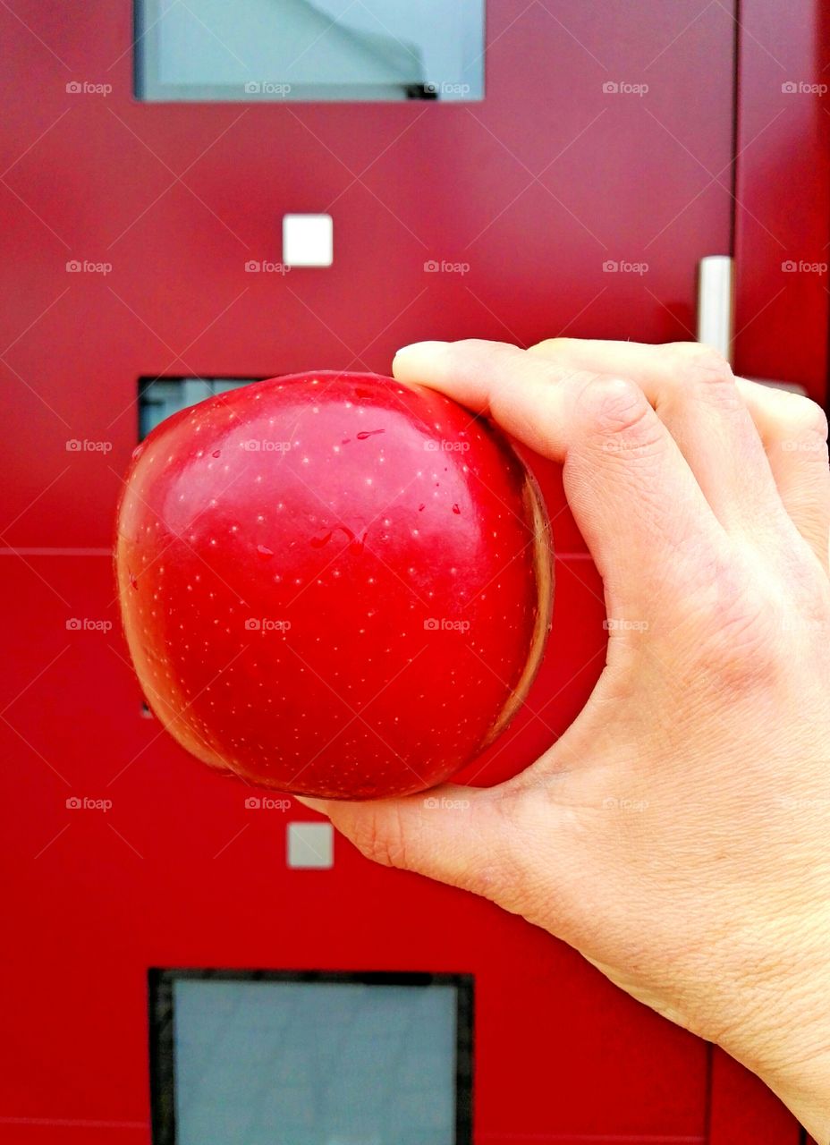 tasty juicy fresh red apple