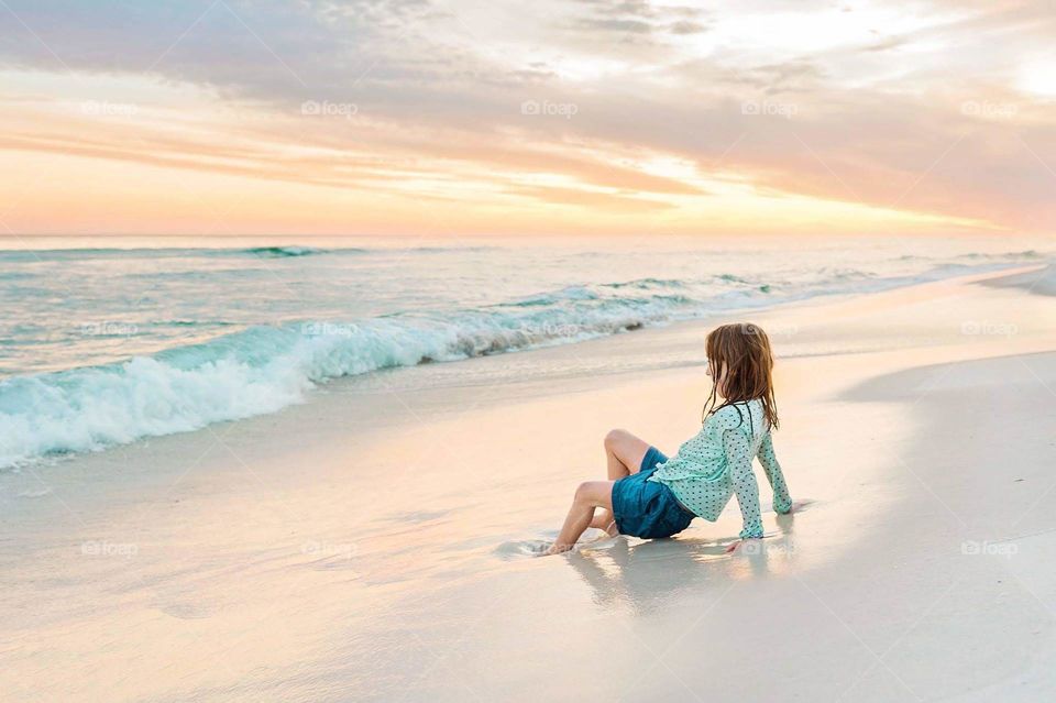 barefoot in the sand