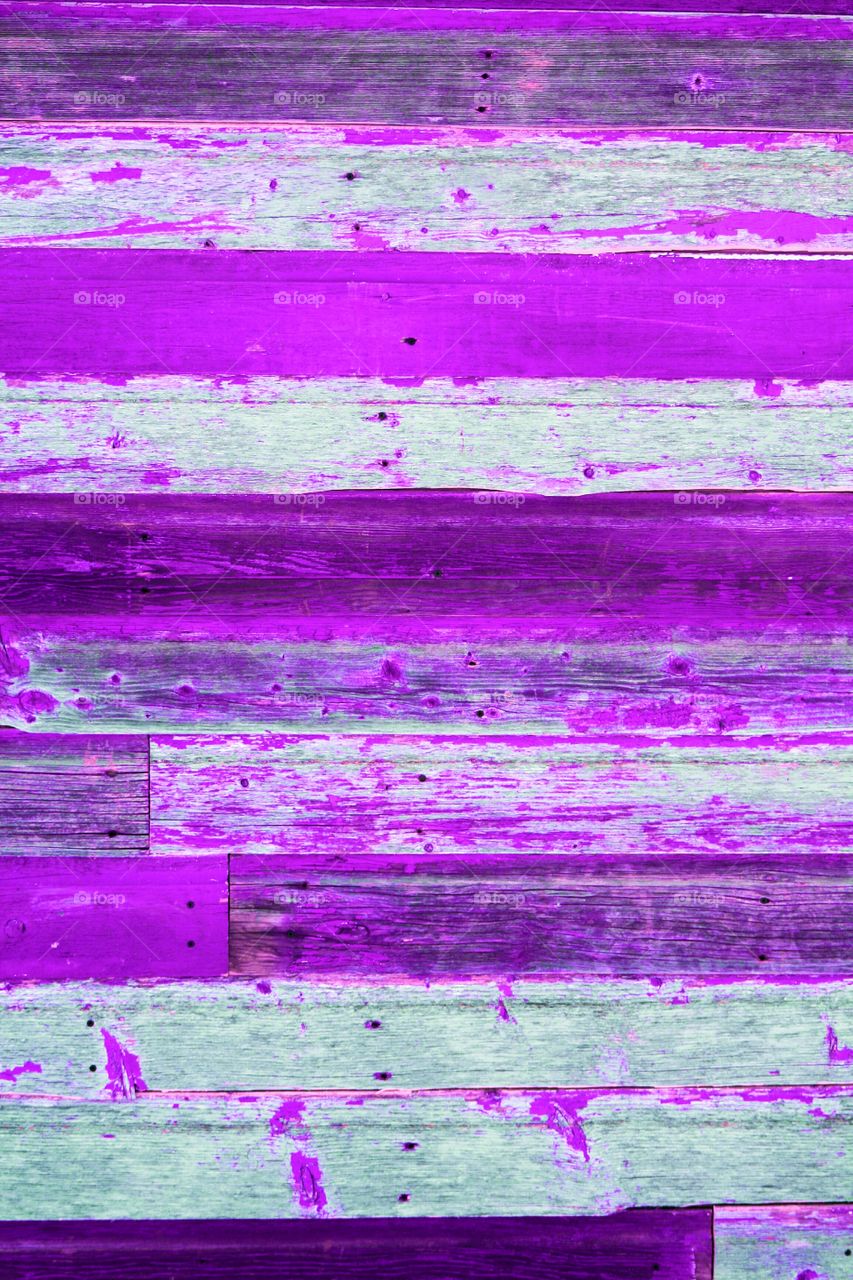 Bright purple on wood panel