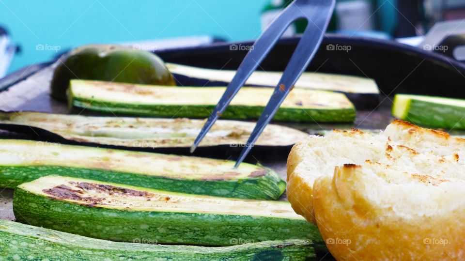 Vegetables on the barbecue. Vegetables on the barbecue are better than of sausages