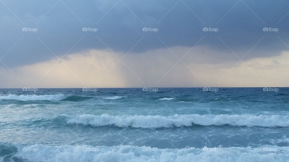 Rain on the ocean