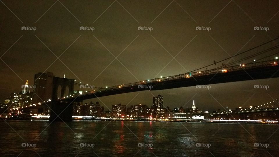 Brooklyn bridge at dark