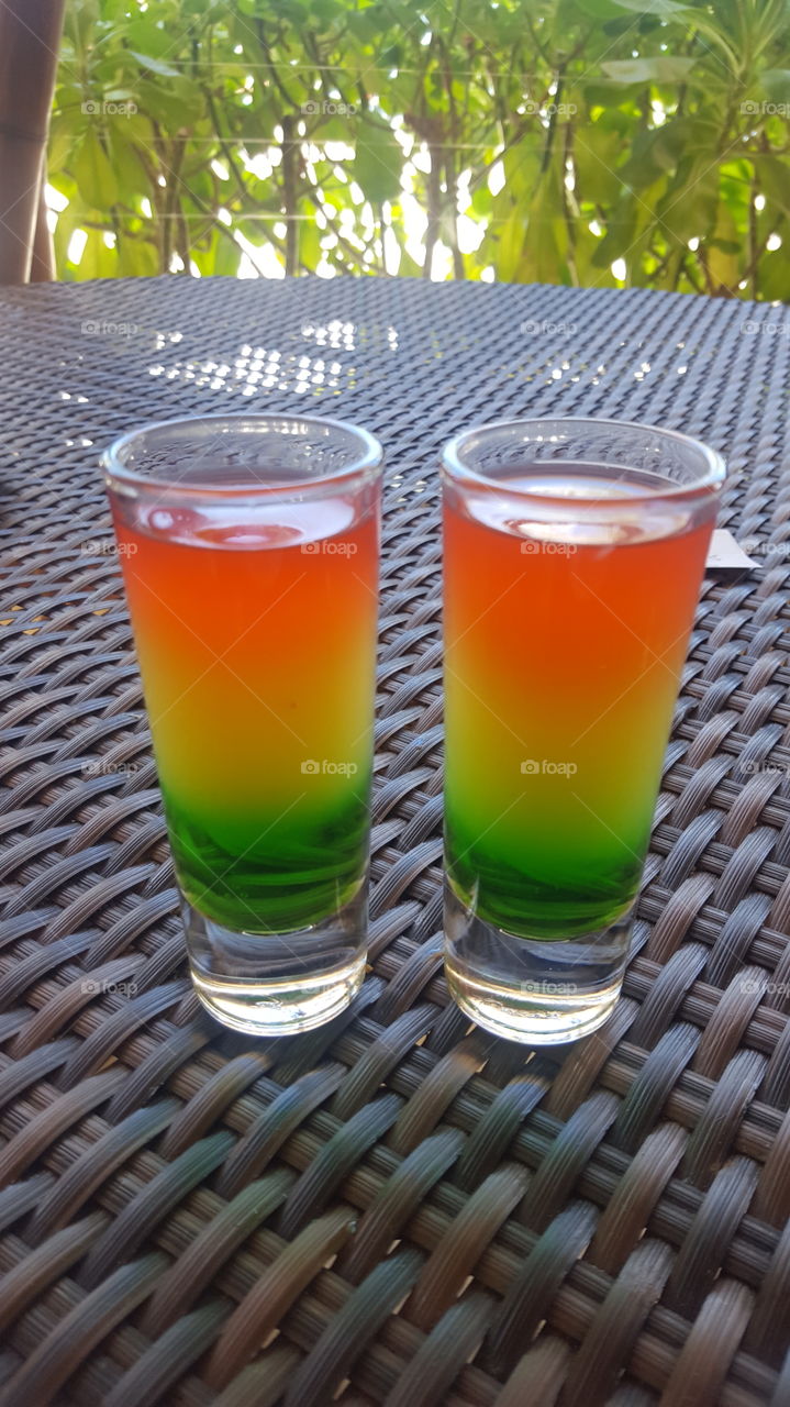 Colorful Tequila drinks