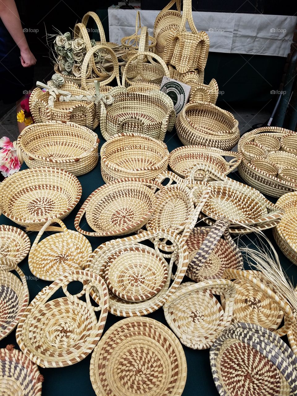 baskets sold by a vendor in Charleston South Carolina