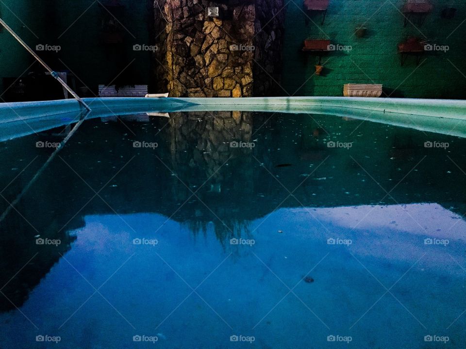 Water beautiful reflex in the pool