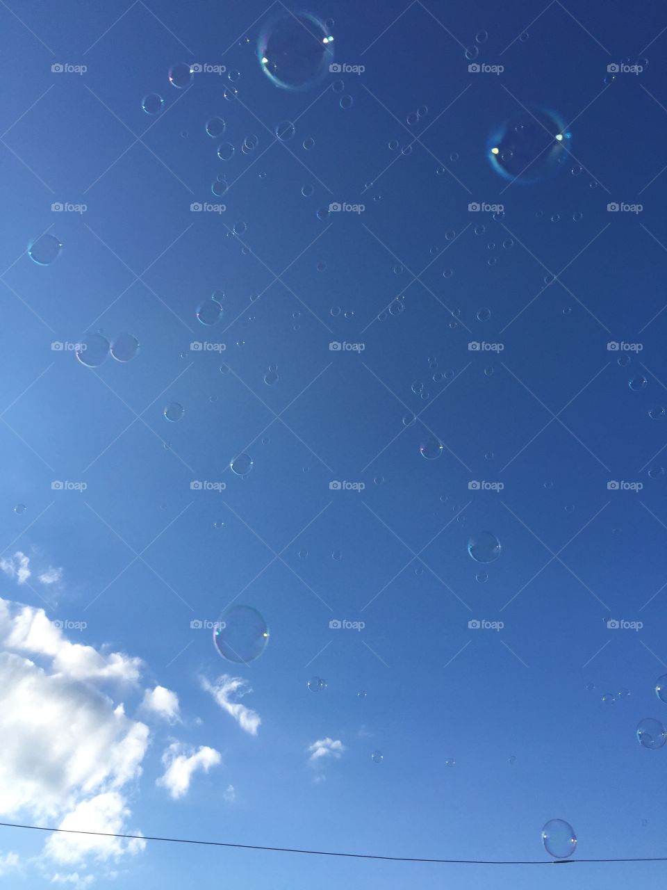 Bubbles fly by
