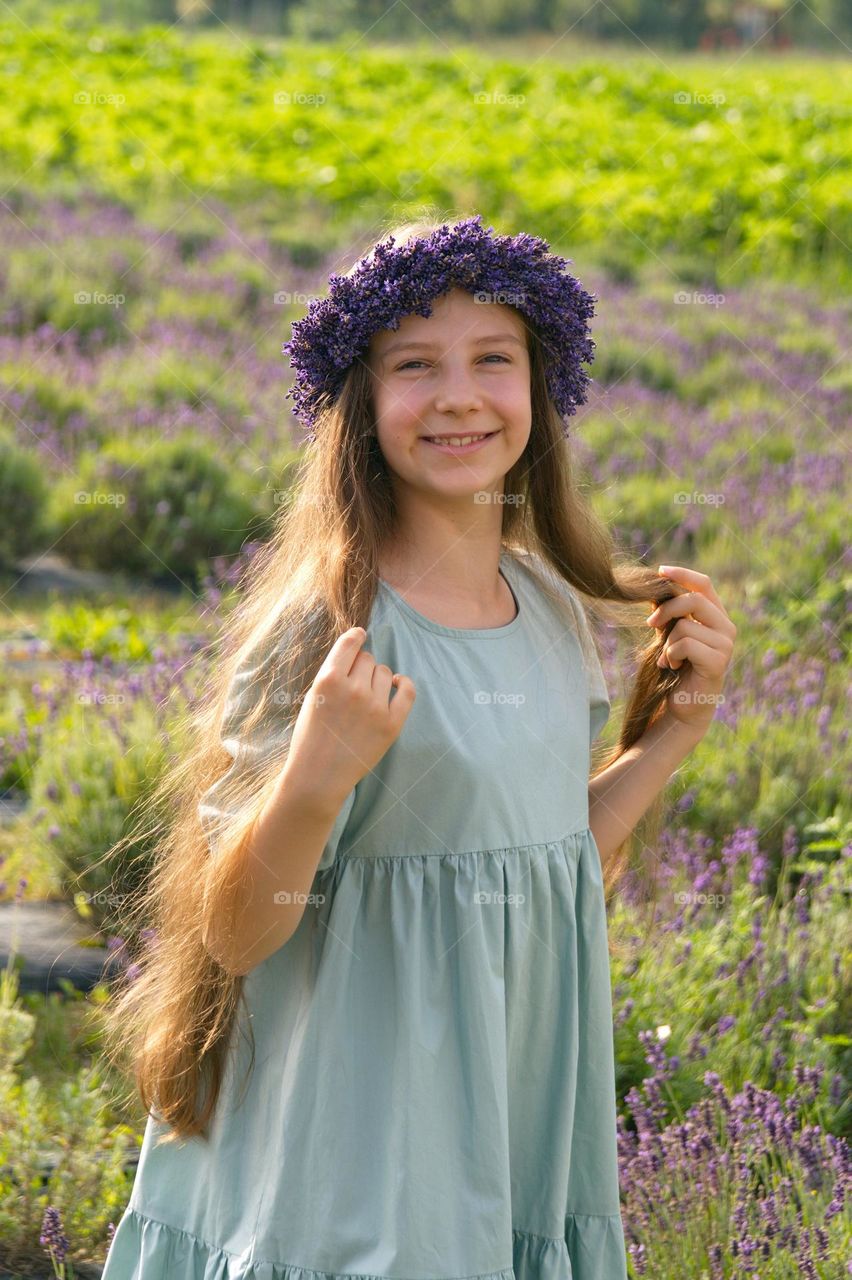 Girl with lavender