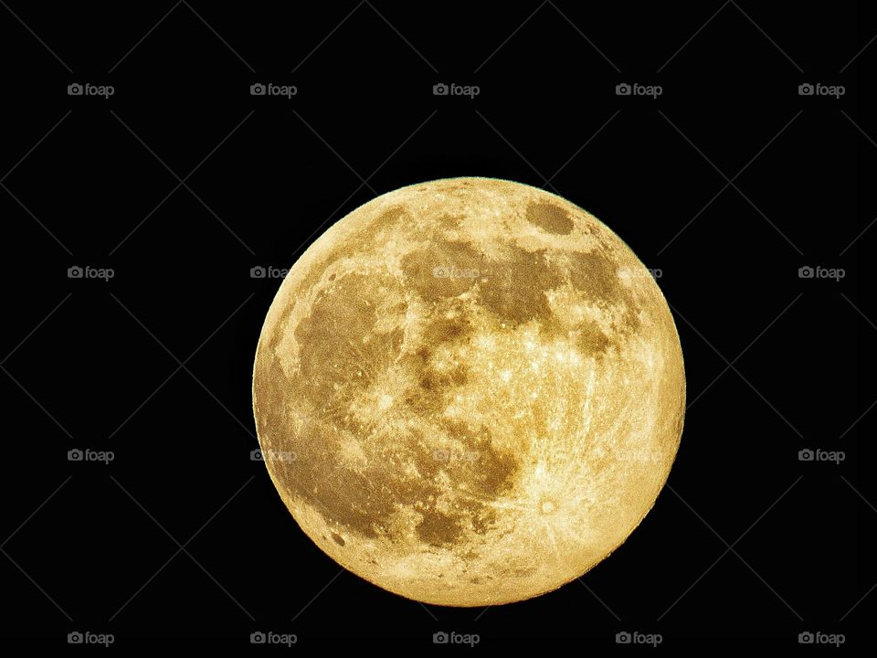 yellow harvest full moon