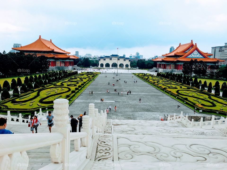 This photo was taken during the trip In Taiwan, This is the ultimate view of the infamous Chiang Kai- shek Memorial Hall.