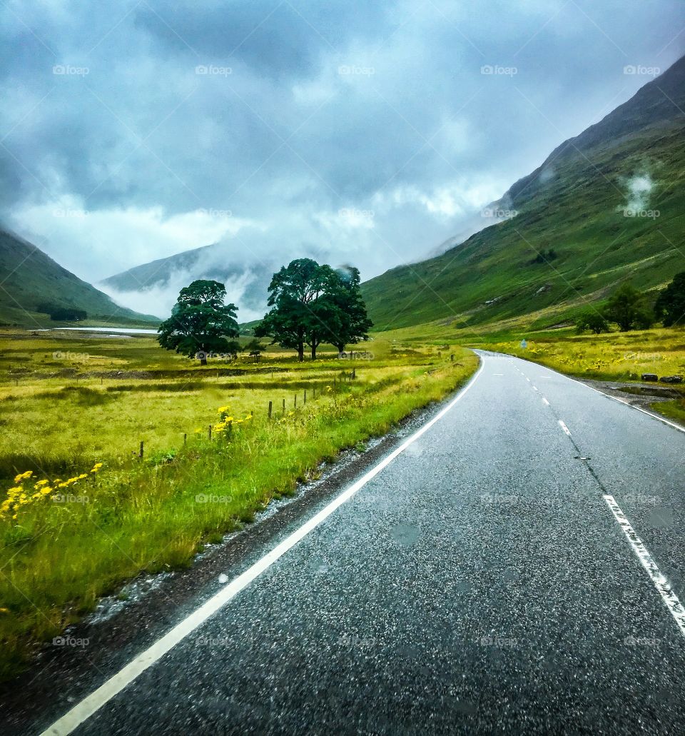 Road Landscape scotland Ballachulish Glencoe 