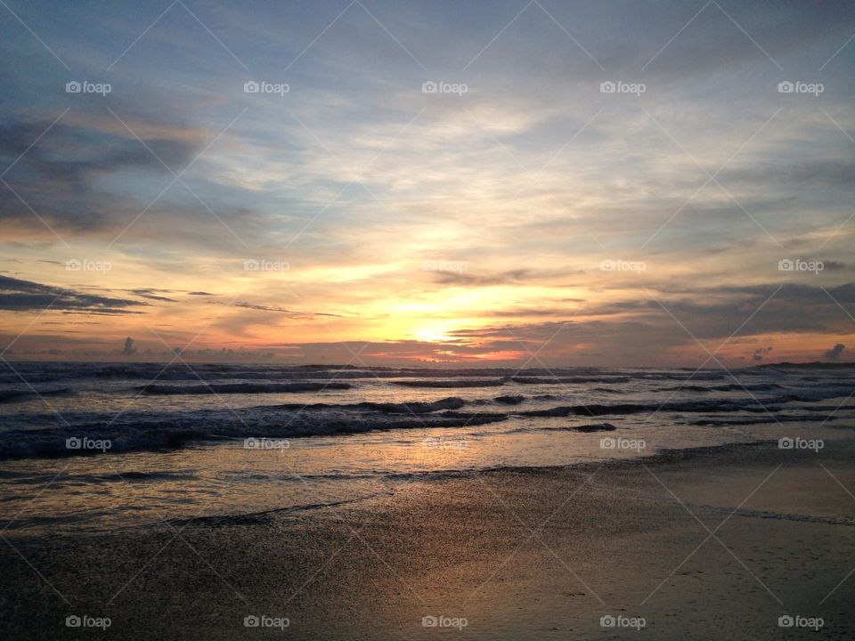 Jaco, Costa Rica. Beach, sunset, sand, ocean, paradise, sky, Travel, vacation.