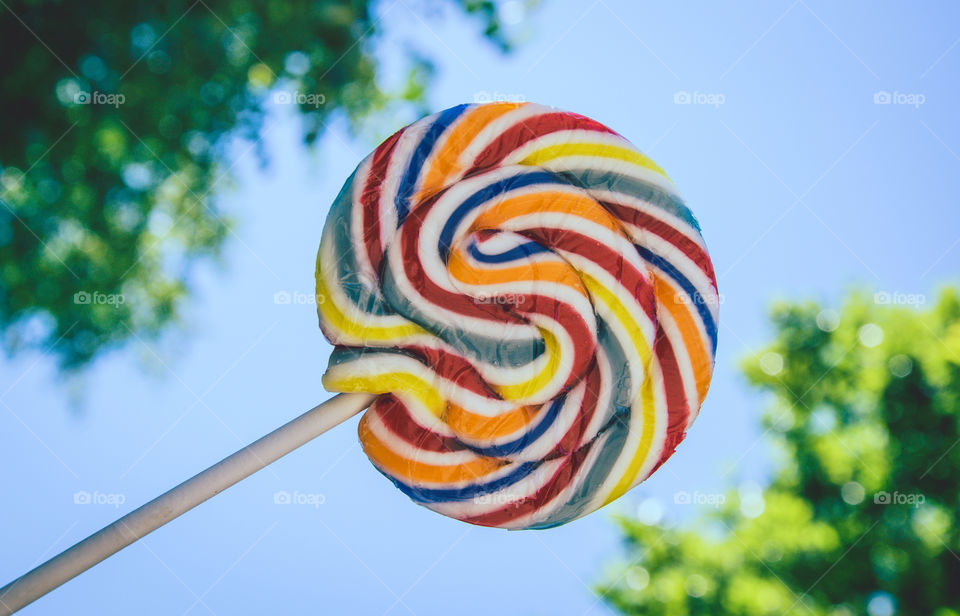 Colourful lollipop