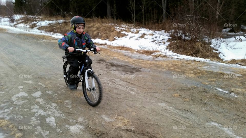 Kid and his bike!