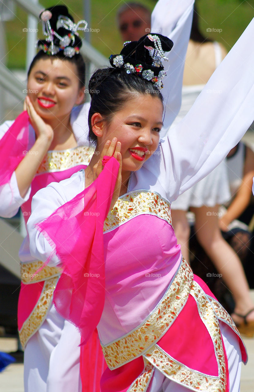 Asian Dancers . Asian American Heritage Festival at Kensico Dam Plaza, Valhalla, New York on May 30, 2015.