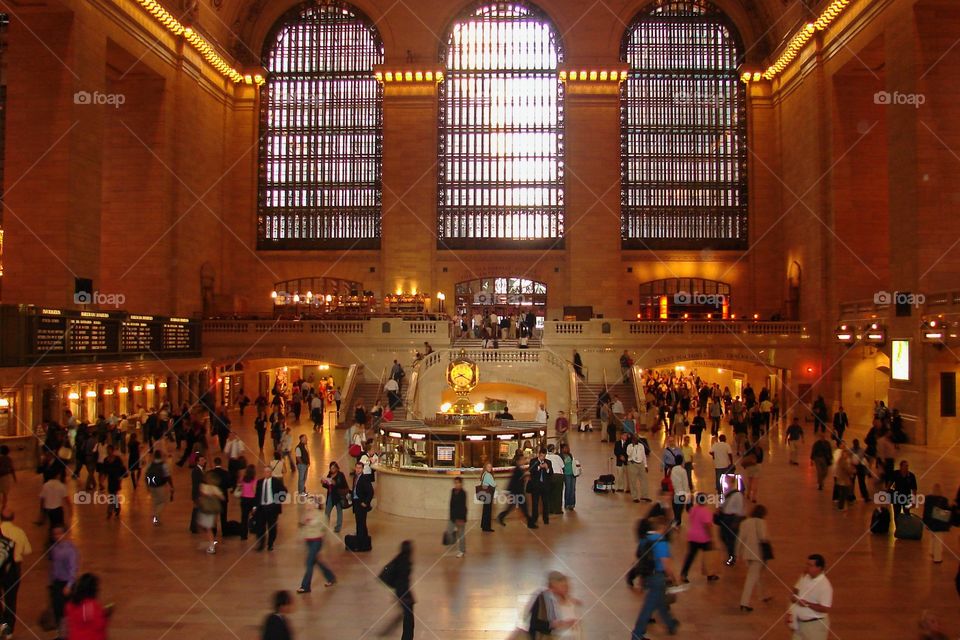 Grand central station . Hustle and bustle of NY