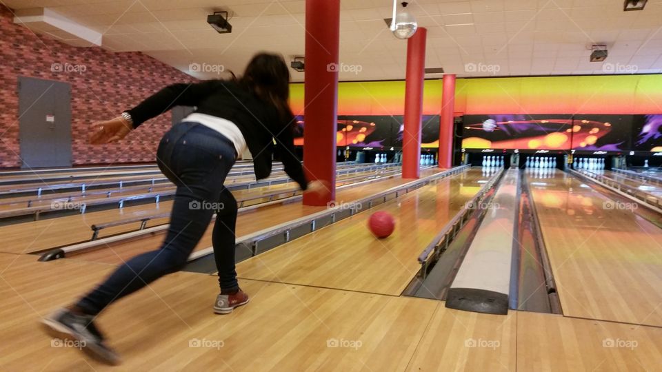 Bowling in action!