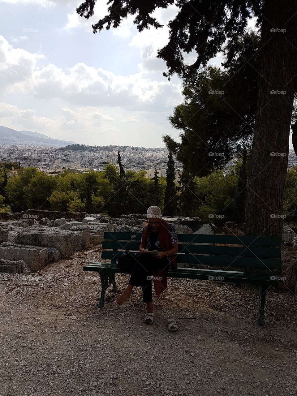 view of Athens acropolis