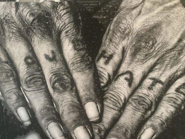 I photographed this photo that was part of a mural in an alley in Boston. Although it was a very cold day,I stood there for a long time wishing I could talk to the person who owns these hands.  I feel strongly that I would learn a thing or two.
