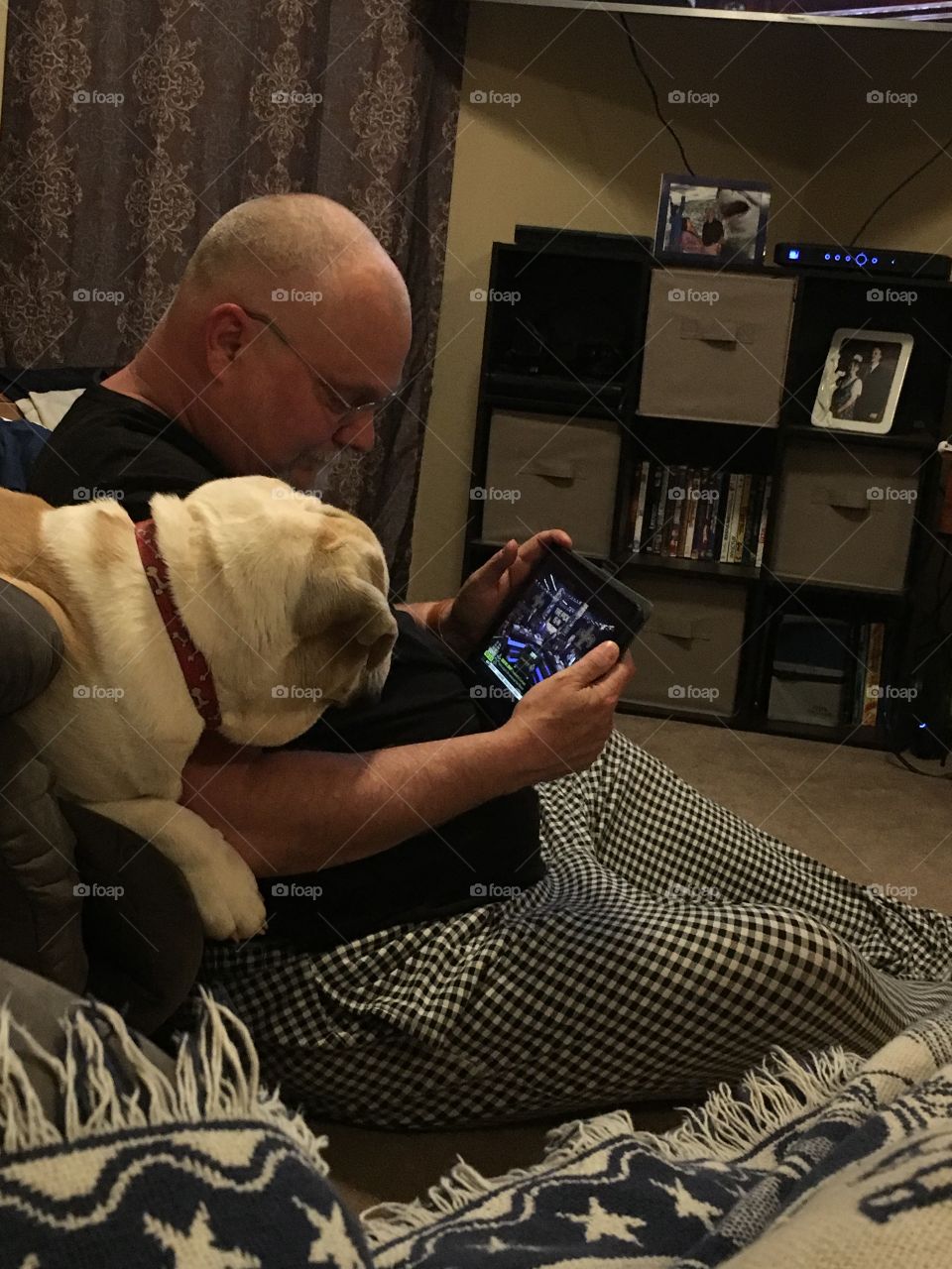 Watching the NFL draft with daddy!