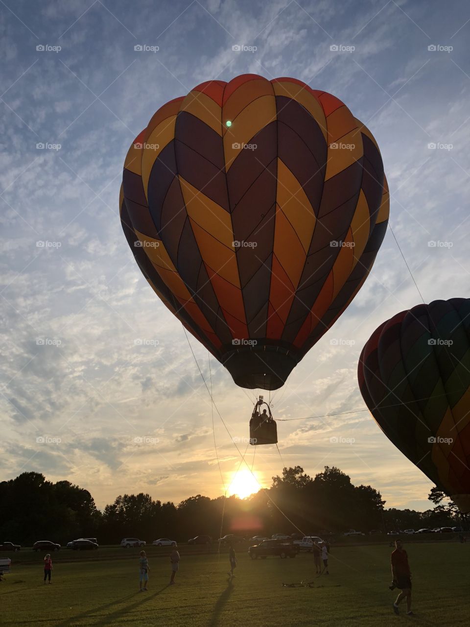 Summer hot air balloon ride