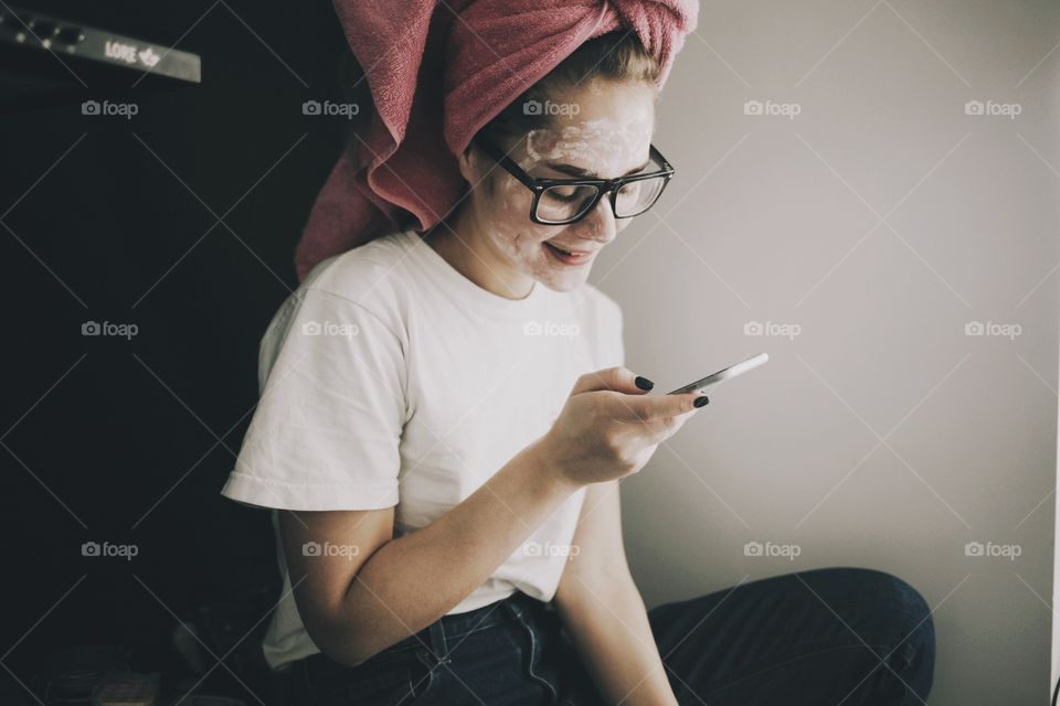 Girl using mobile 