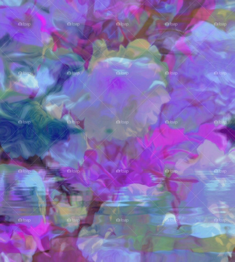 Vibrant Monet Like Flowers