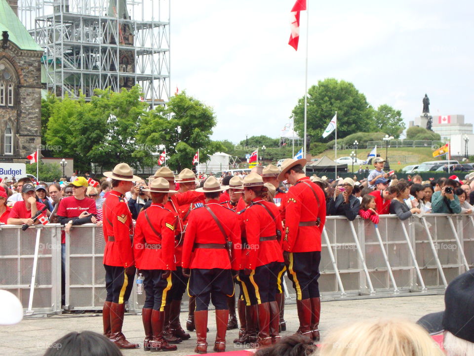 RCMP Red Surge Canada Day Parliament Hill. 