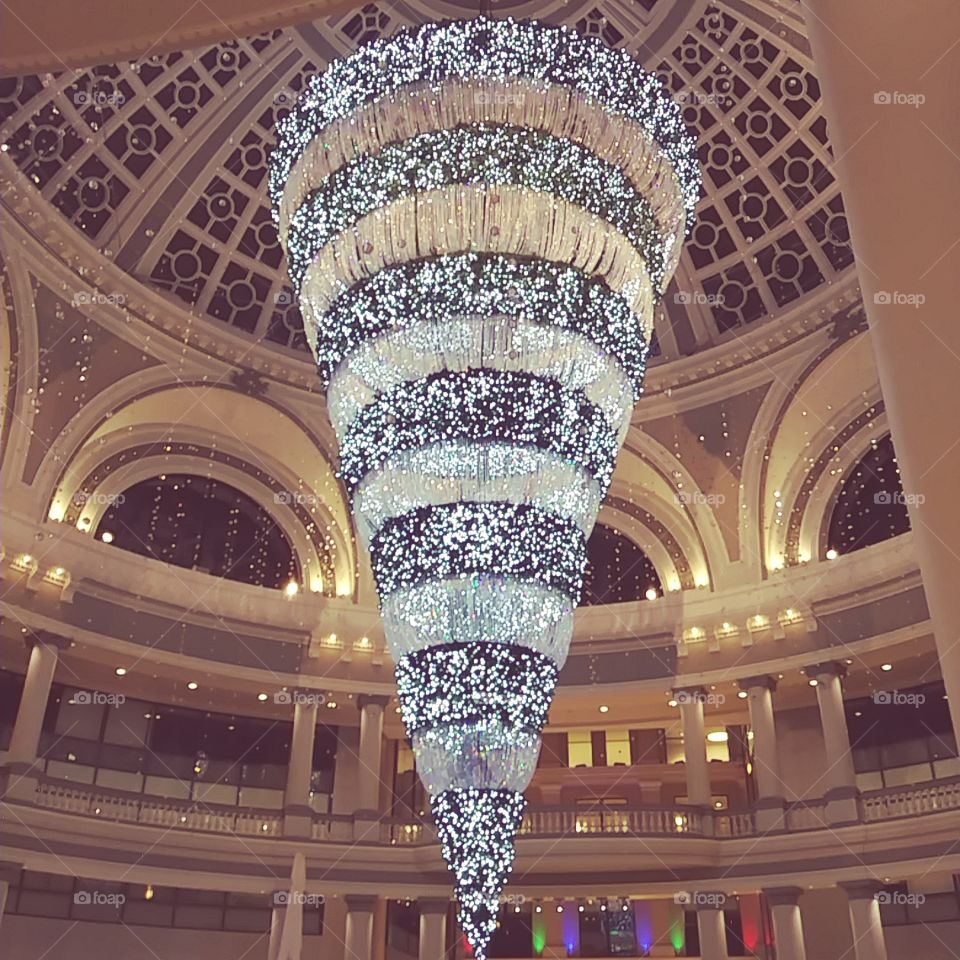 hanging from the ceiling