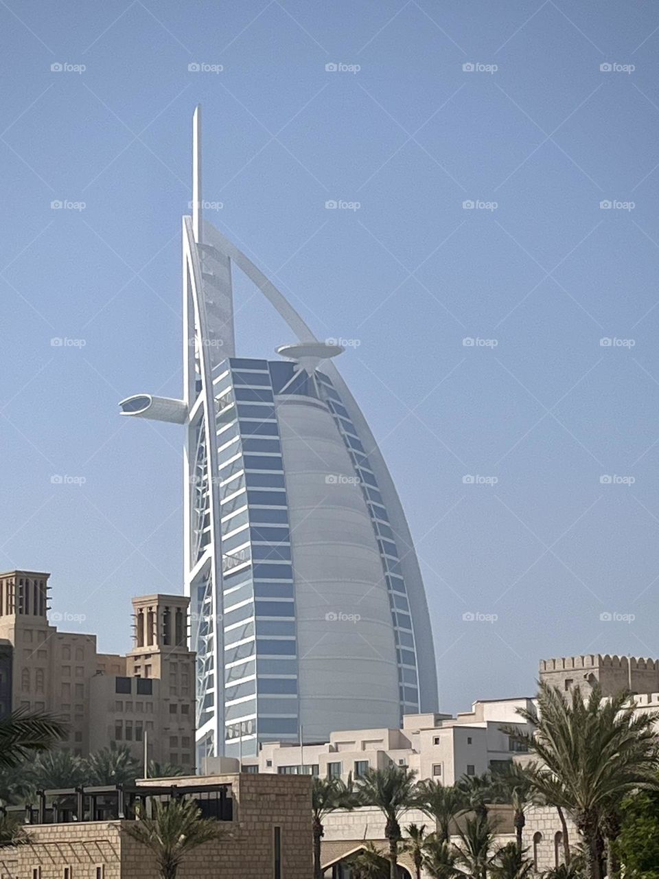 Burj Al Arab seen from the souk madinat jumeirah