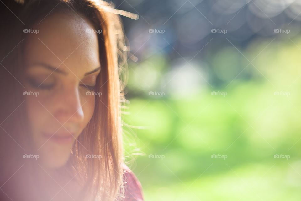 Woman, Girl, Nature, Blur, Portrait