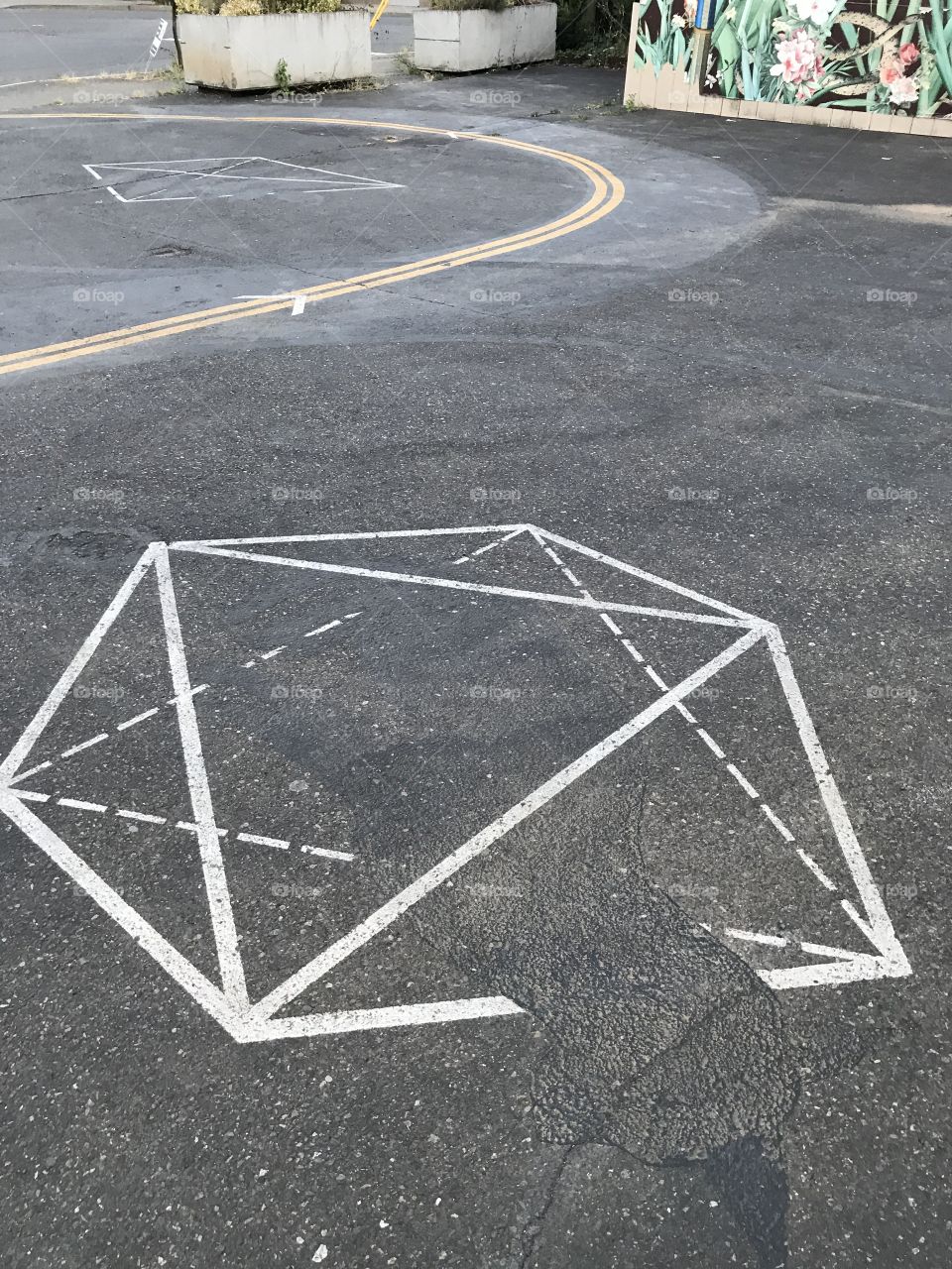 20 sided die painting off Lombard St in North Portland Or