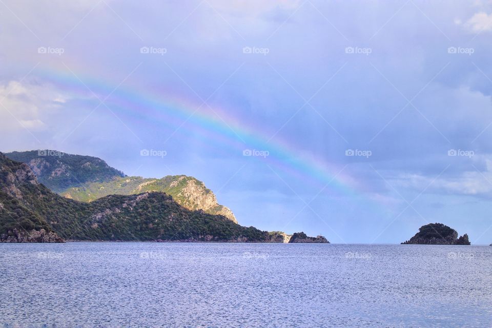 Rainbow over the sea