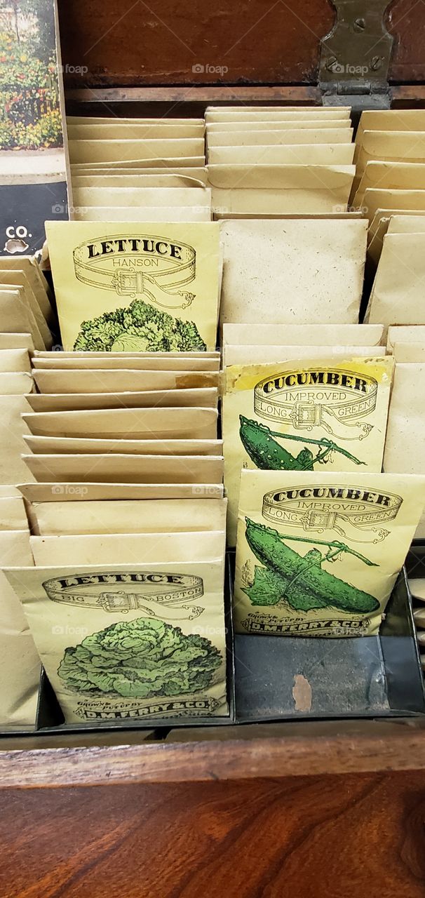 Old seed packets