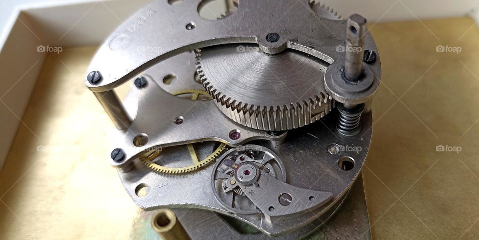 iron object close up clock details beautiful round texture