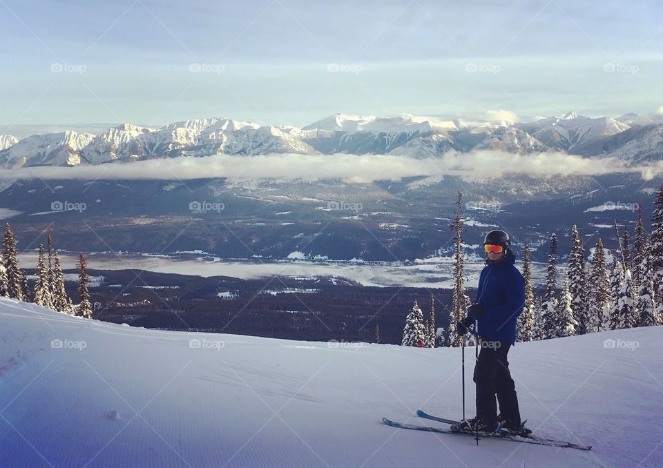 Skiing at Kicking Horse Mountain Resort, British Columbia, Canada
