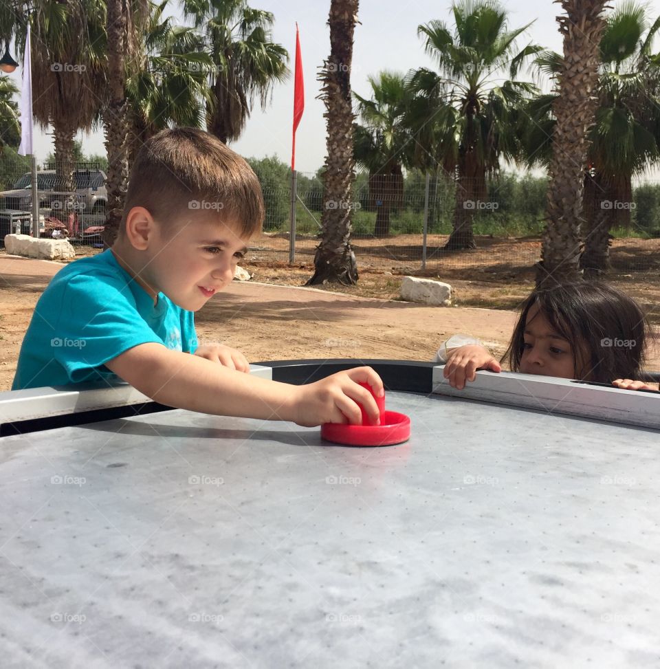 A kid playing 