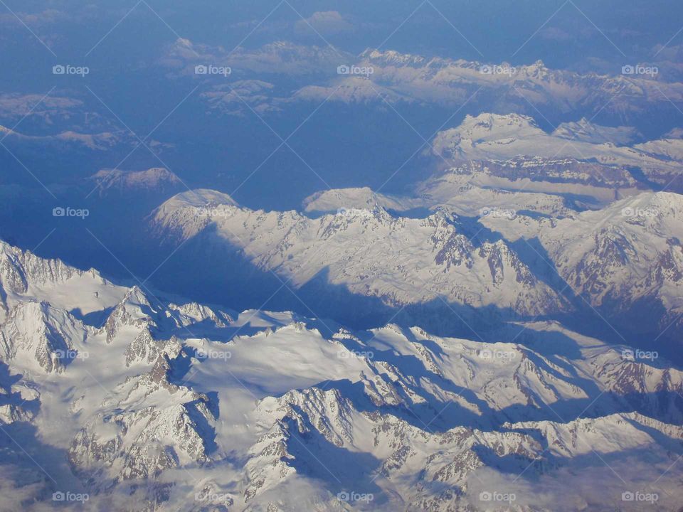 Aerial view of Alps