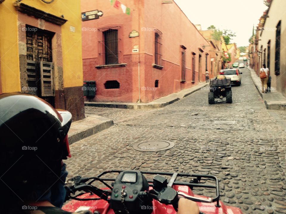 ATV s in the streets of San Miguel de Allende, GTO Mexico 