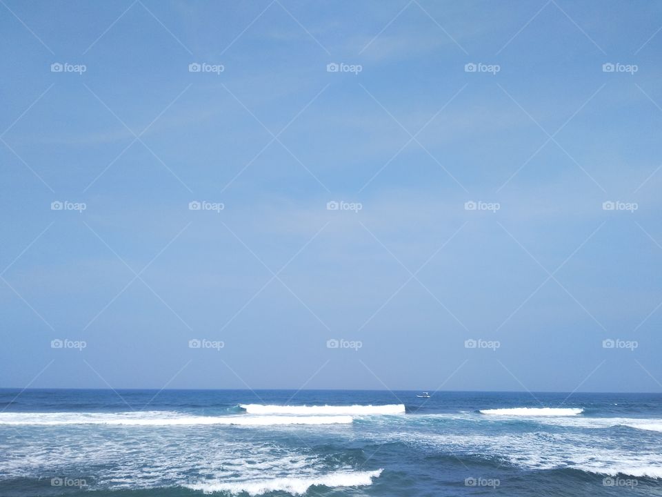 Beautiful waves on the beach