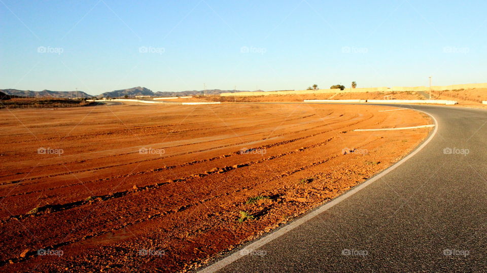 dry land at the racetrack in Spain