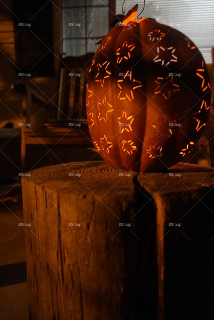 rustic pumpkin light