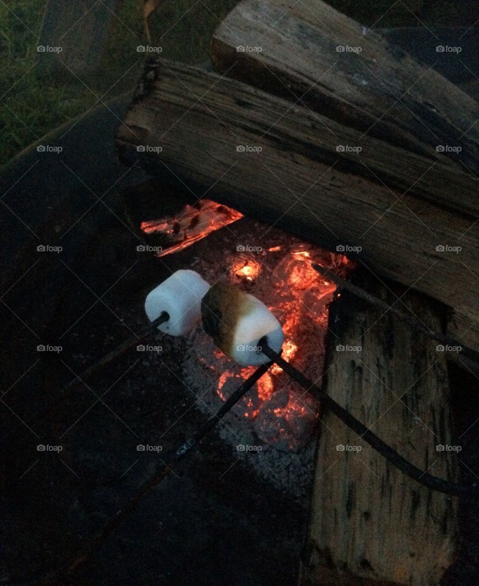 Campfire fun . Can't be on vacation without roasting some marshmallows! 
