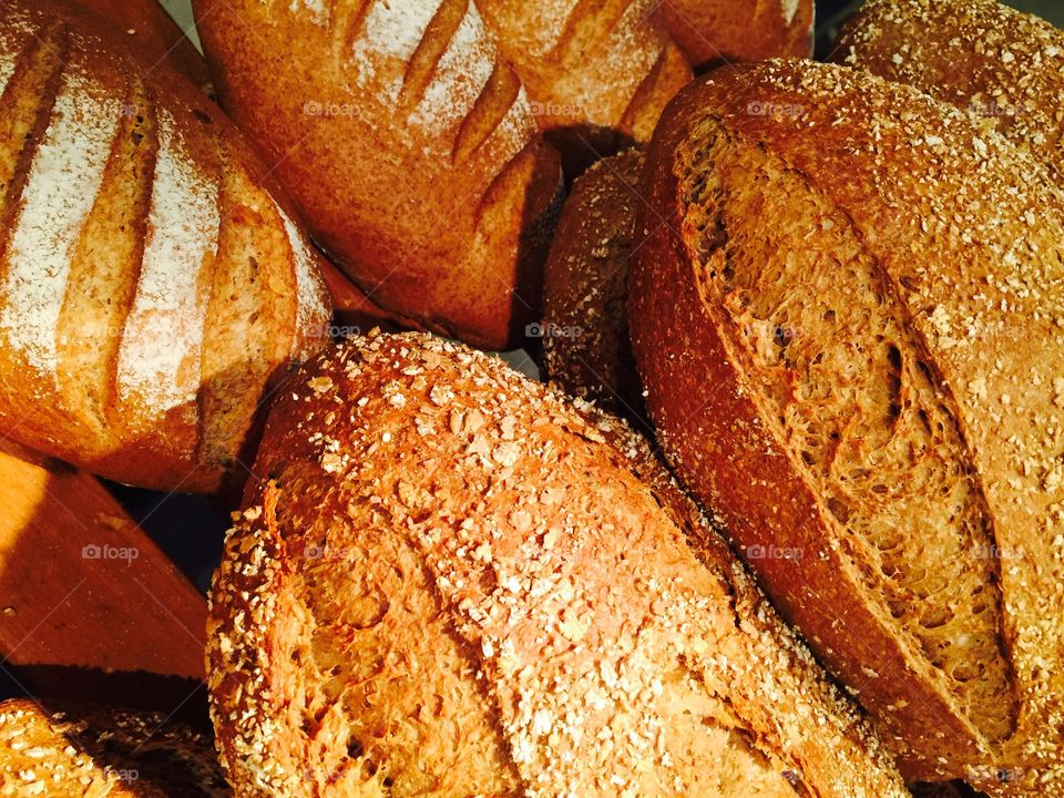 Full frame of whole-wheat bread