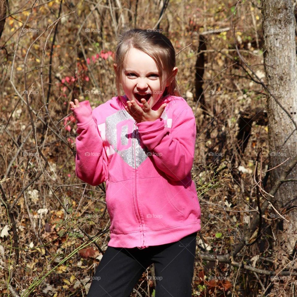 girl with excitement